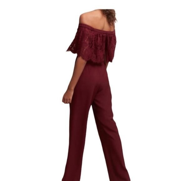BHLDN Theia Mila Jumpsuit in Wine Size 0 - Picture 2 of 8